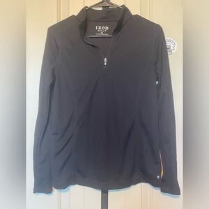 Izod Golf Long Sleeve quarter Zip Pullover Shirt Jacket | NAVY women Small